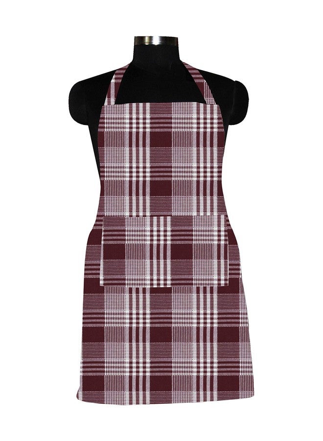 AIRWILL Cotton Kitchen Cooking Aprons (Track Maroon)